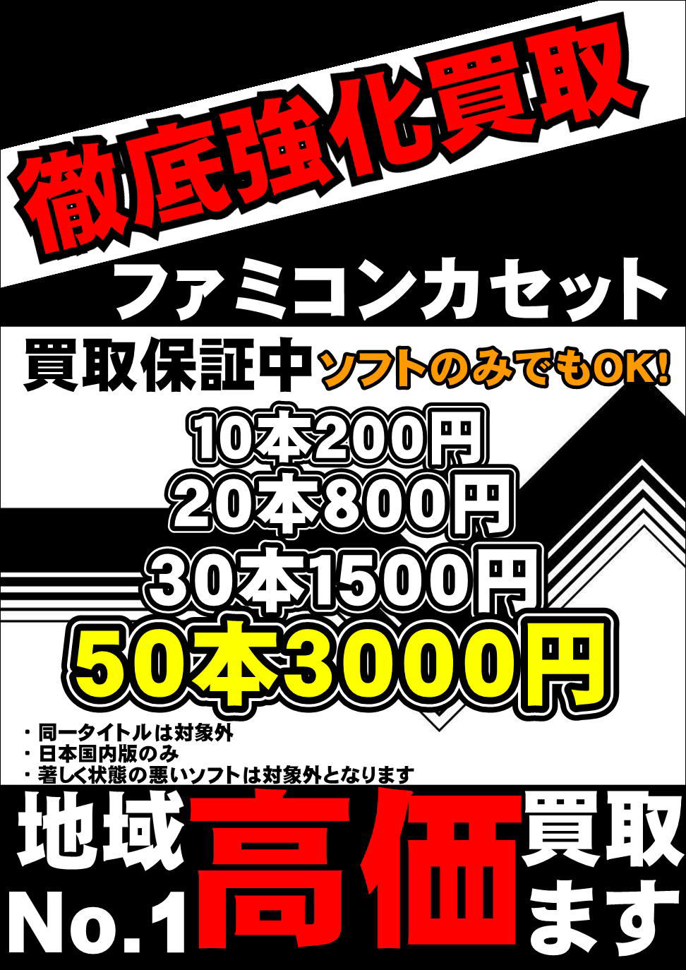 ファミコンカセット強化買取