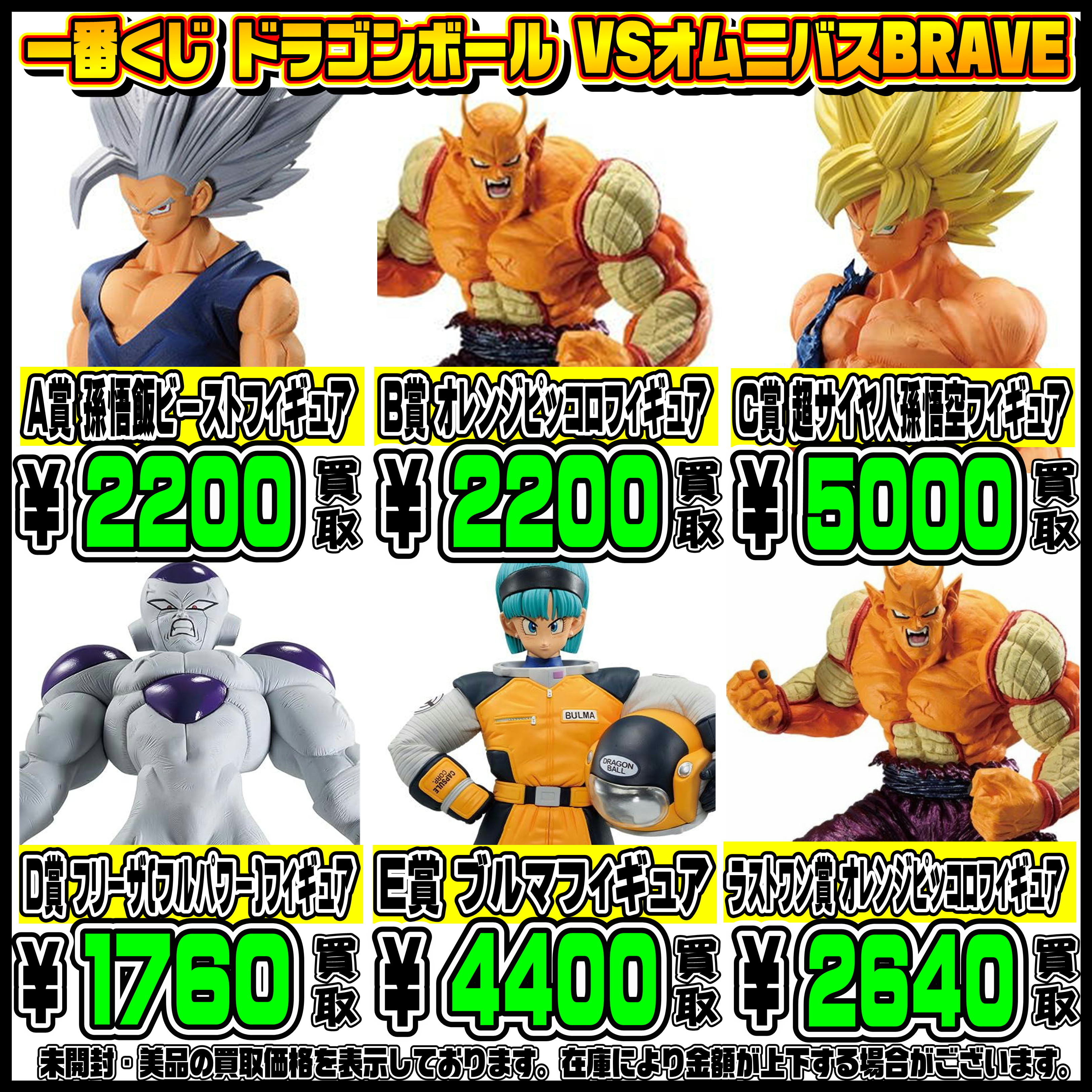 最新一番くじ買取リスト更新しました！ 11/16 | 千葉鑑定団中央店