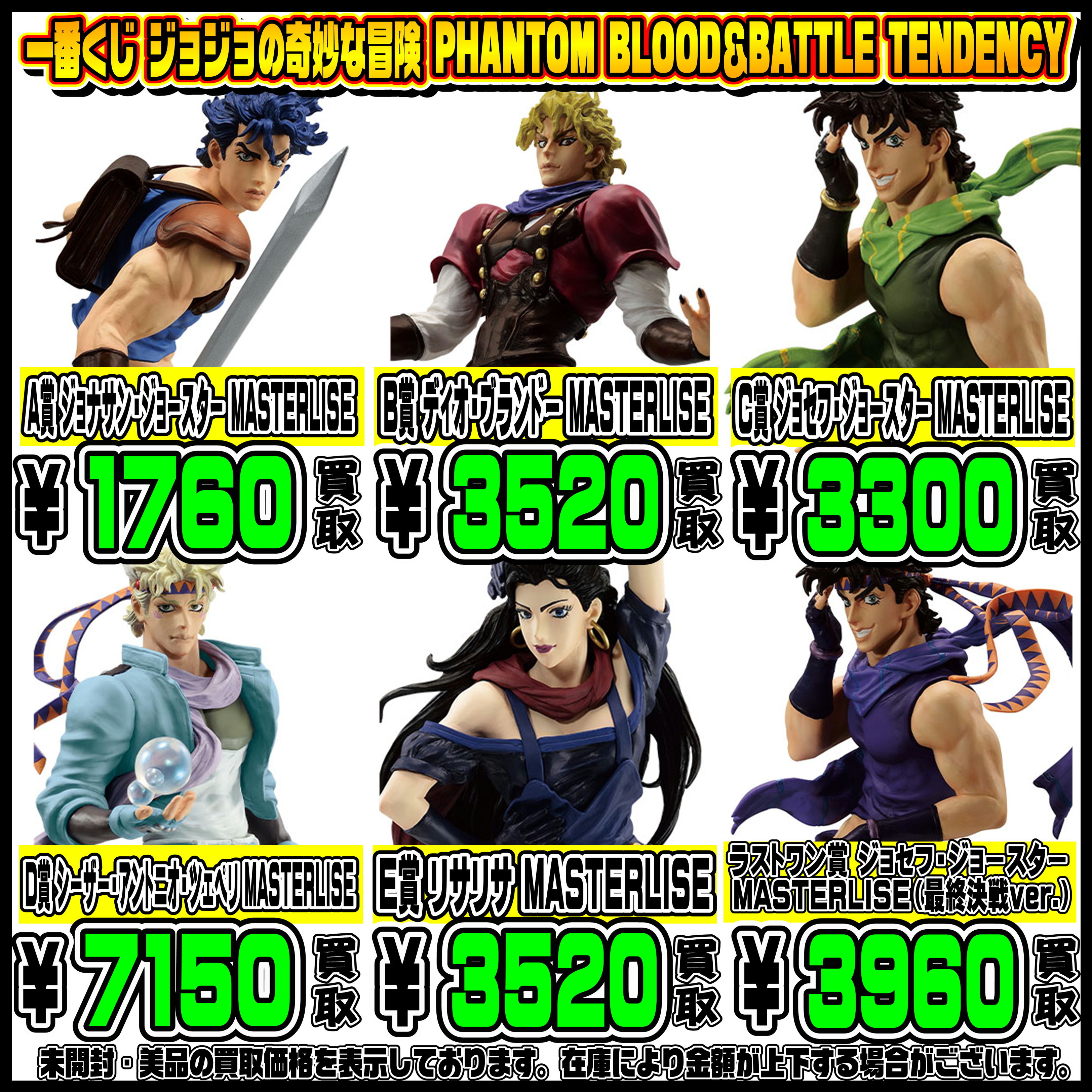 最新一番くじ買取リスト更新しました！1/10 | 千葉鑑定団中央店