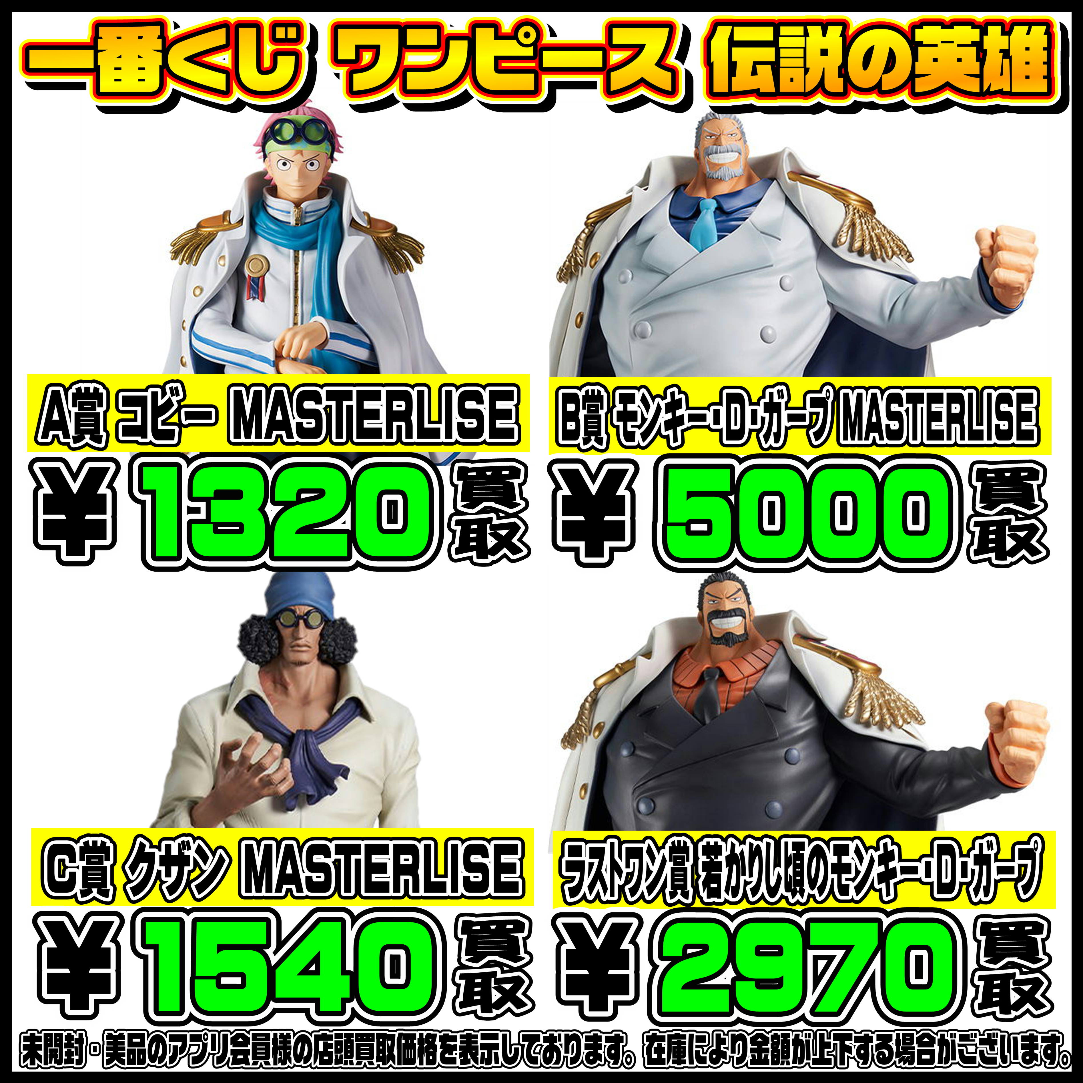 新作一番くじ買取リスト更新しました！ 9/28～ デジモン 