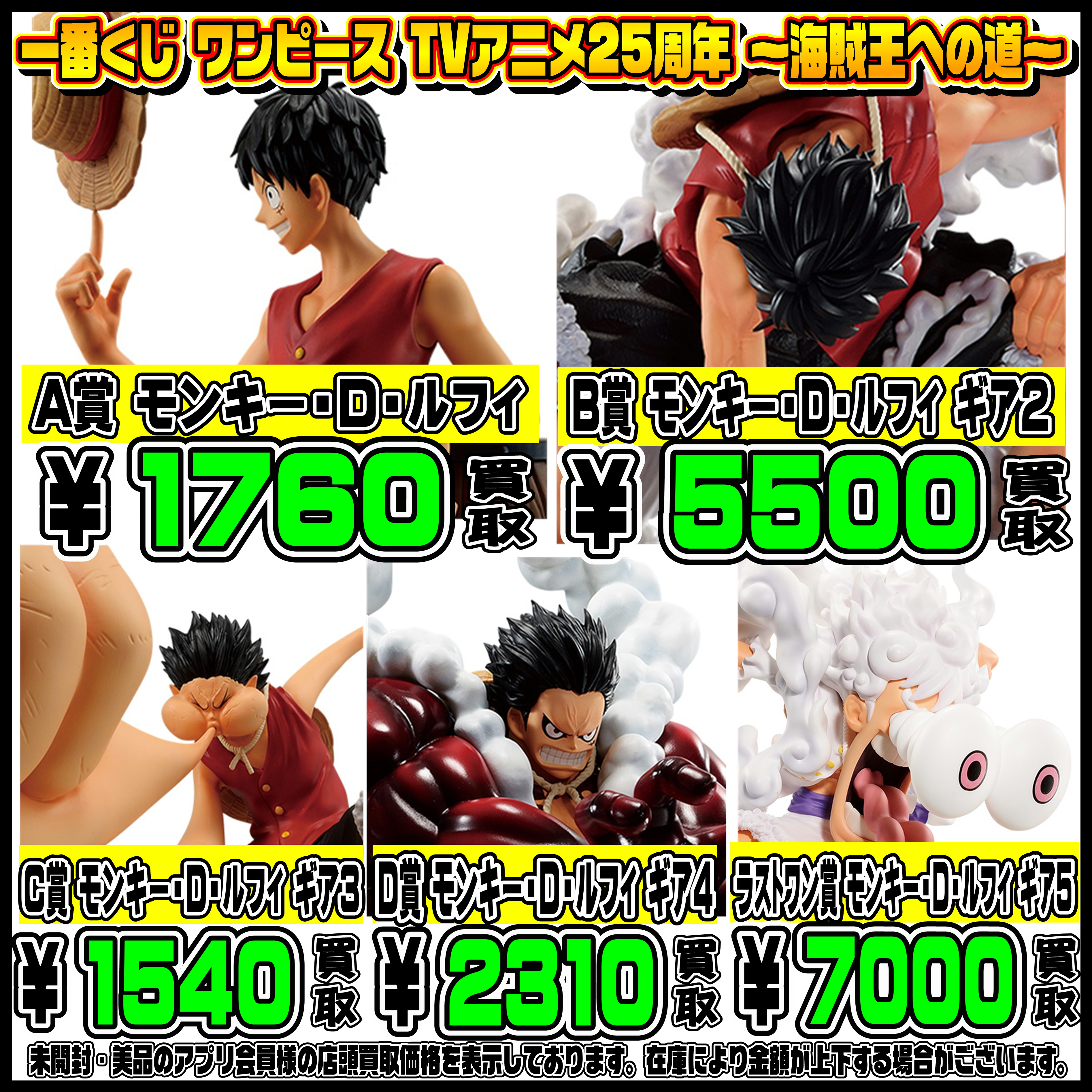 新作一番くじ買取リスト更新しました！ 10/26～ ドラゴンボール 