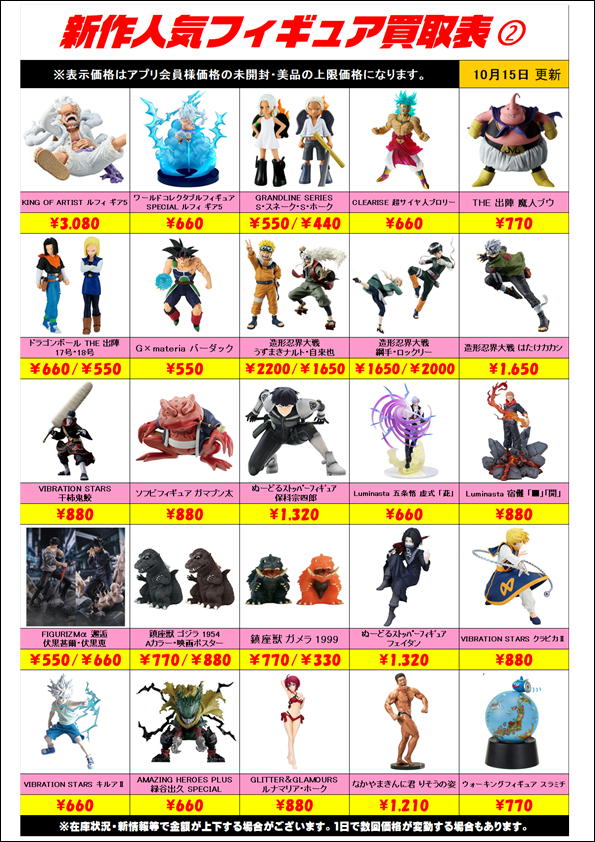 新作プライズフィギュアまとめ売り 新作プライズフィギュア買取表更新 
