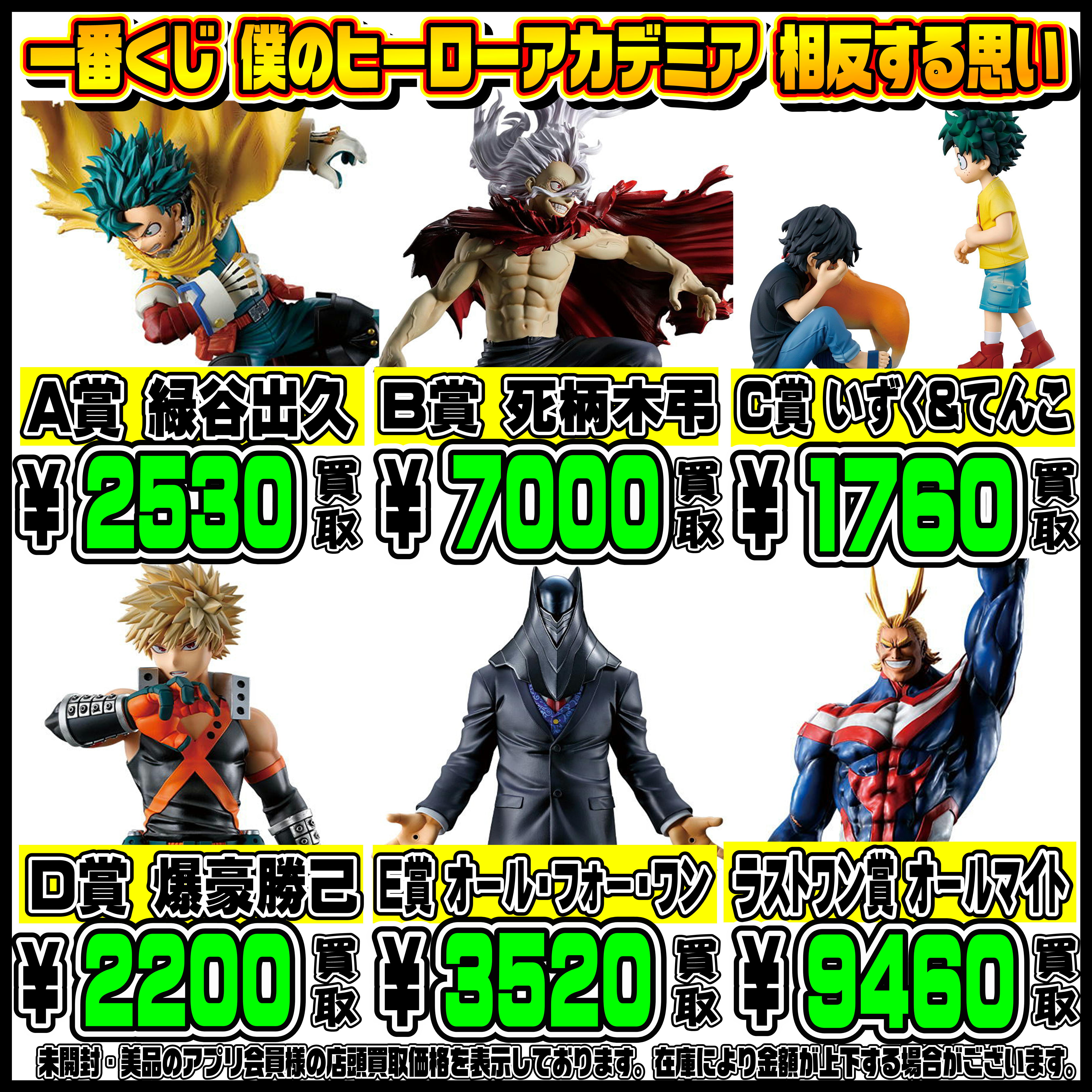 新作一番くじ買取リスト更新しました！ 8/14～ ドラゴンボール 