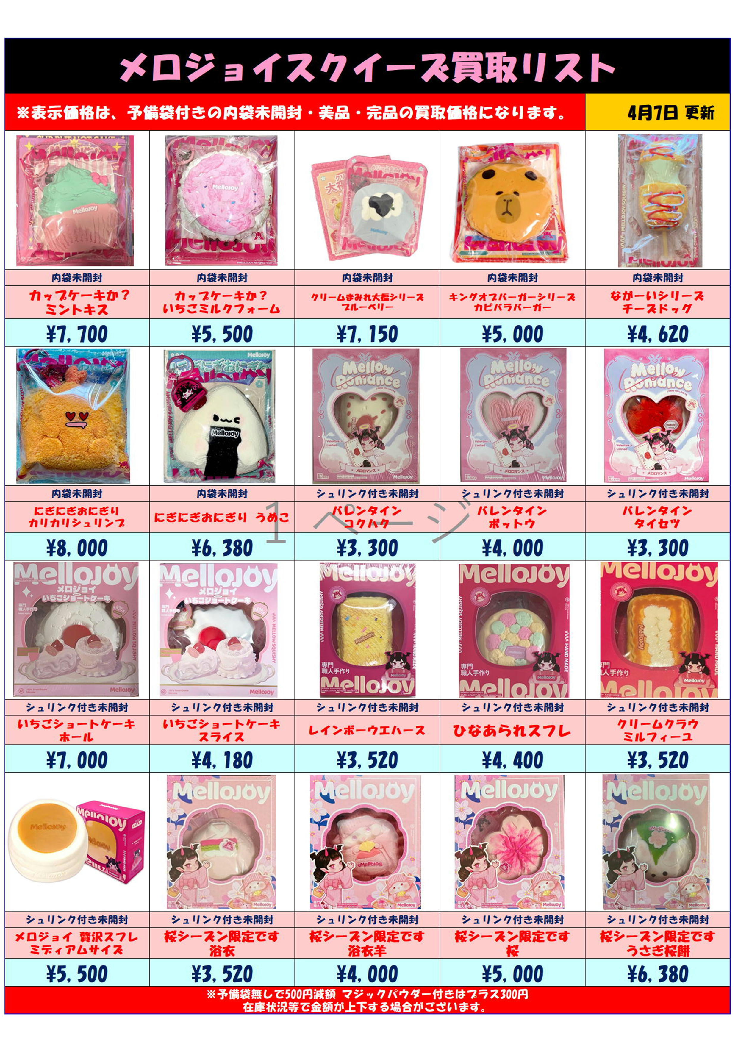 メロジョイ Mellojoy スクイーズ まとめ売り mellojoy 和食 まとめ売り 